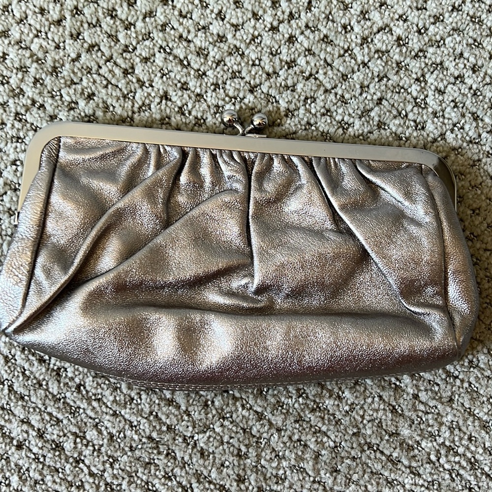 Express Platinum Metallic Clutch